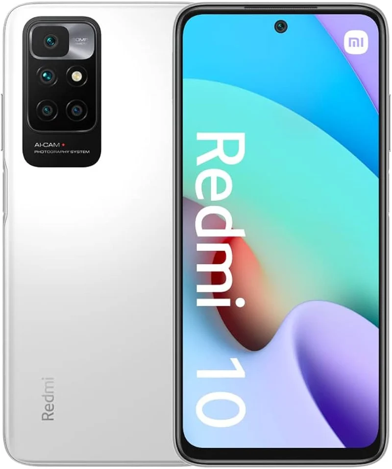 Xiaomi Redmi 10 Smartphone 4GB RAM 64GB Dual SIM Bianco Fotocamera 50MP