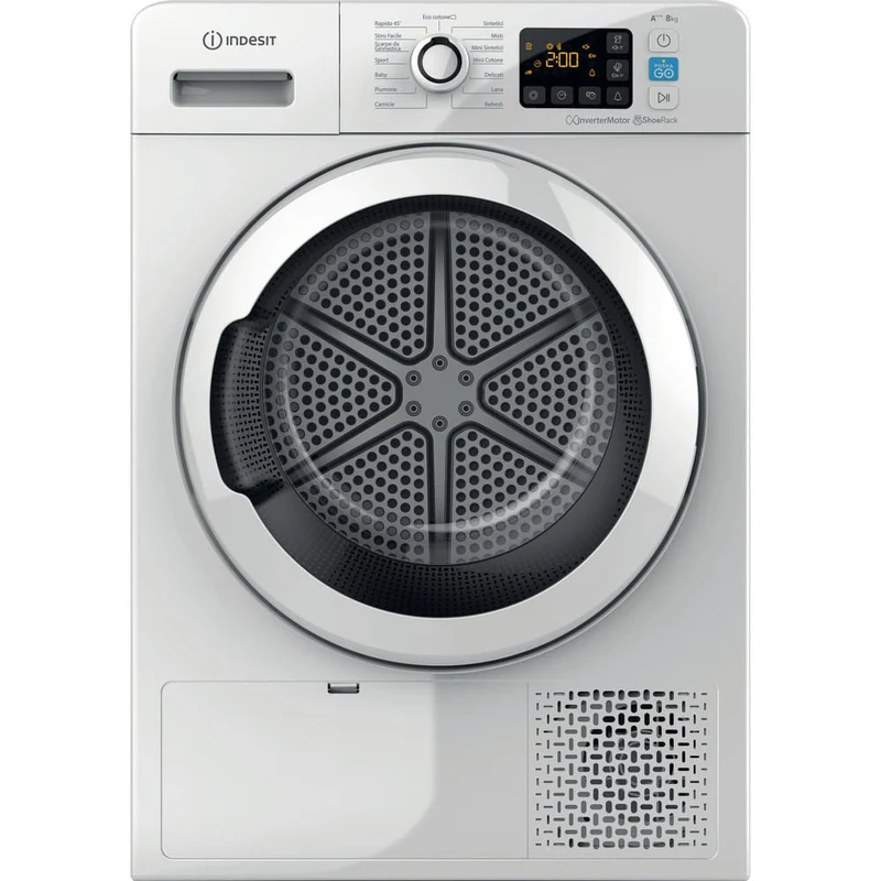 Indesit Asciugatrice YT M11 83K RX IT 8kg Pompa di Calore A+++ 20 Programmi Bianca