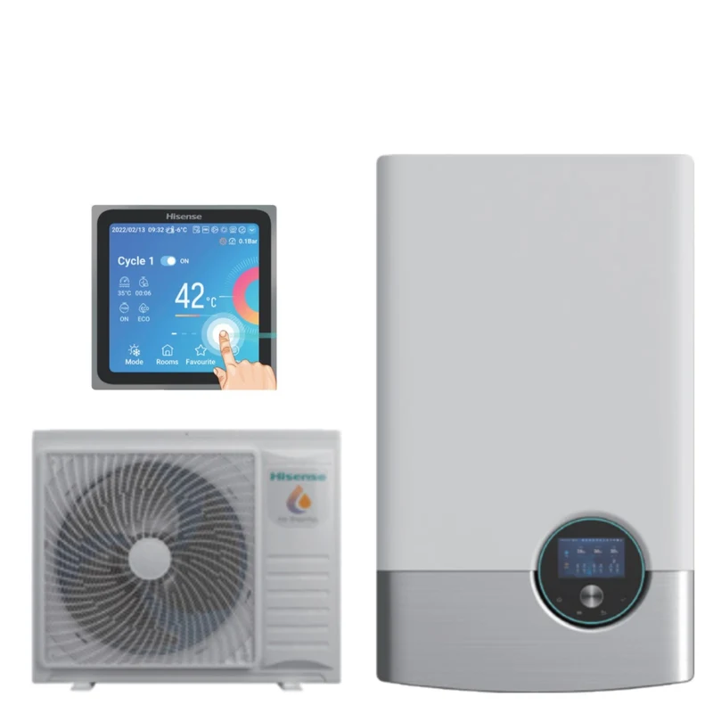 Pompa di Calore Splittata Monoventola Aria/Acqua Hisense Hi-Terma AHM-060HCDSAA + AHW-060HCDS1 R-32 Wi-Fi Optional con Comando Incluso