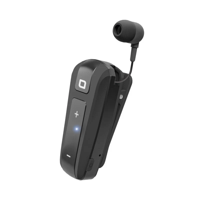 SBS Auricolare Bluetooth Monofonico Nero con Roller Clip, In-ear, Autonomia 6h