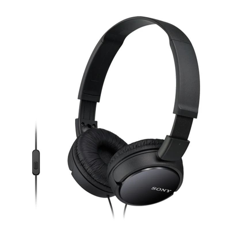 Sony MDR-ZX110AP Cuffie Circumaurali Cablate con Microfono Nero per Musica e Chiamate