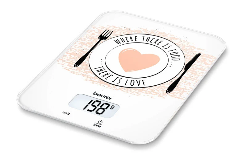 Beurer KS 19 Bilancia da cucina elettronica rosa 5 kg precisione 1 g superficie vetro