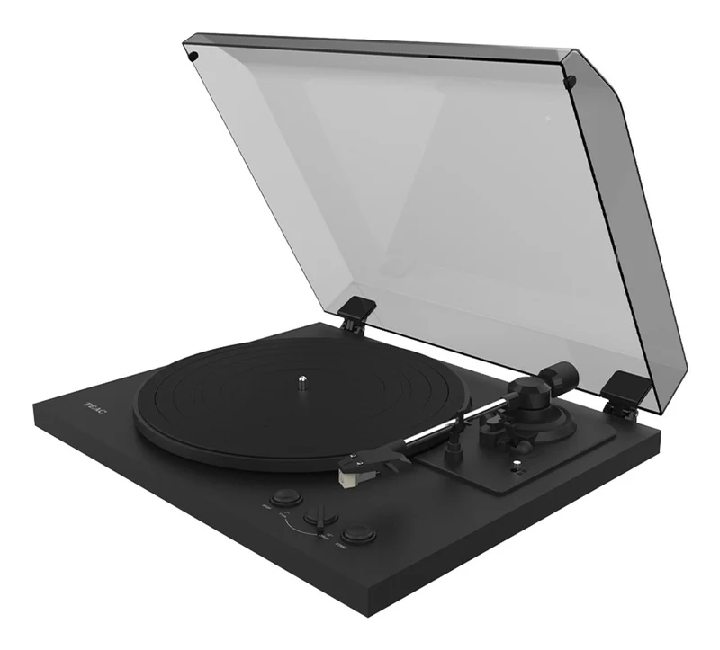 TEAC TN-175-B Giradischi Automatico a Cinghia Nero con Testina Audio-Technica