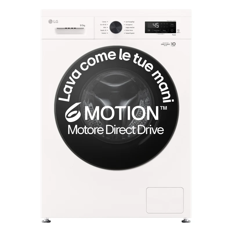 LG Lavasciuga W4NX1095NWB Libera Installazione 9kg/5kg Bianca 1400 Giri