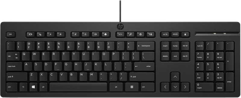 HP Tastiera 125 G2 USB Cablata Full-size Nero per PC - Cavo 1,8 m
