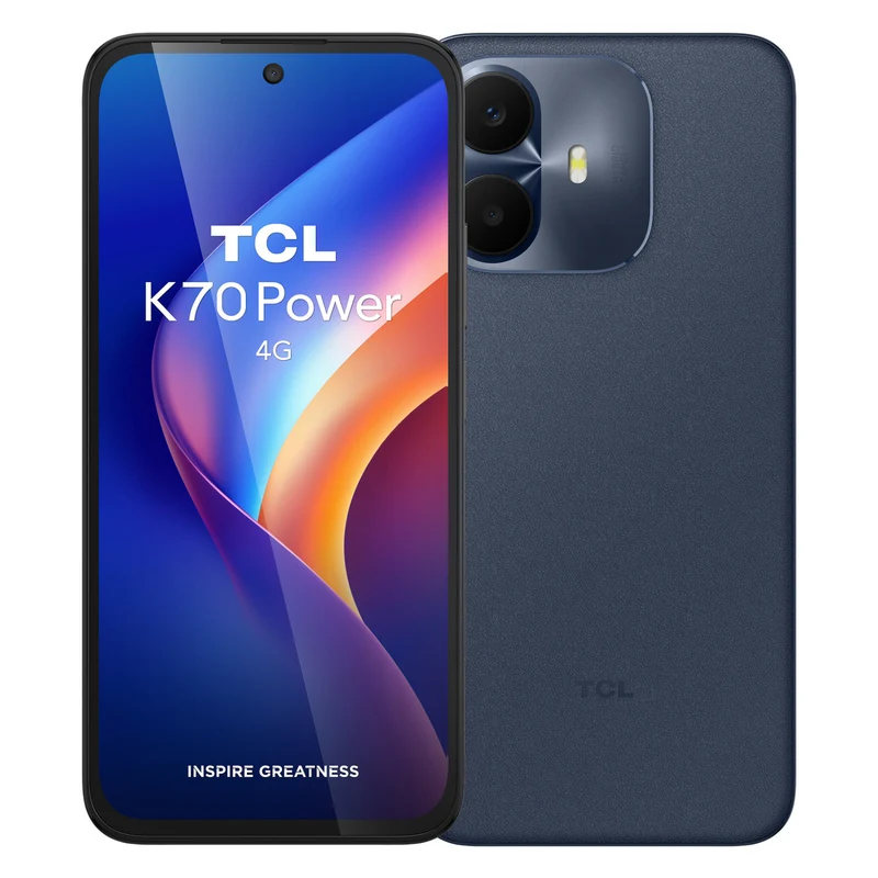 TCL Smartphone K70 Power 4G 6,75" HD+ 120Hz MediaTek Octa-Core 8 GB RAM 256 GB 50 MP Batteria 6500 mAh Android 16 Blu Nebula