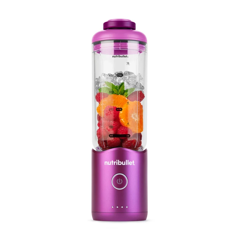 NutriBullet Flex Frullatore Portatile NBP013VT 590 ml Viola, Ricarica USB-C, BPA-Free
