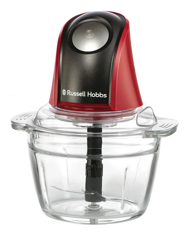Russell Hobbs Tritaverdure Elettrico 27130-56 200W Ciotola in Vetro 0,5L Nero e Rosso
