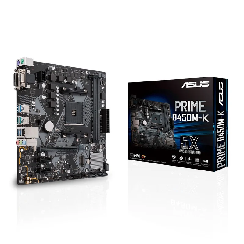 ASUS PRIME B450M-K Scheda Madre Socket AM4 micro ATX per AMD Ryzen DDR4 32GB