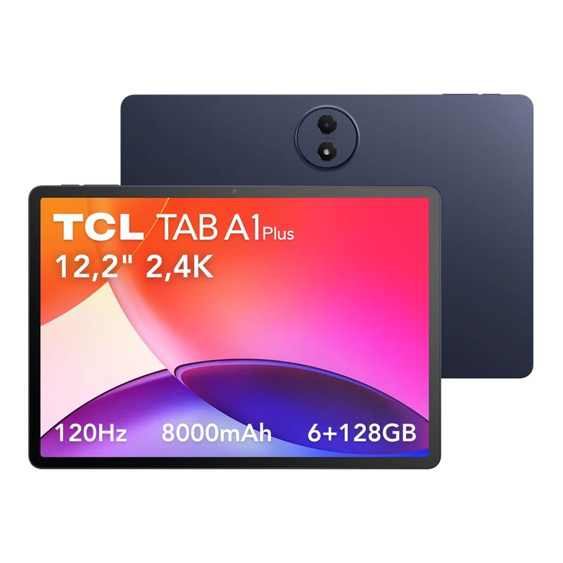 TCL Tablet TAB A1 Plus 12,2" 2.4K 120Hz Snapdragon 4 Gen 2 6GB RAM 128GB Wi-Fi Android 16 Space Blue