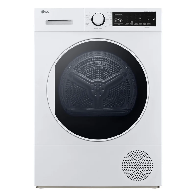 LG Asciugatrice RH80M3AV6R 8kg Pompa di Calore Classe A++ Bianco