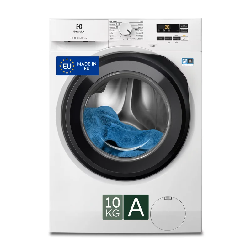 Electrolux Lavatrice a Carica Frontale EW6FCH210G Serie 600 SensiCare 10 kg 1400 giri/min Classe A Bianca