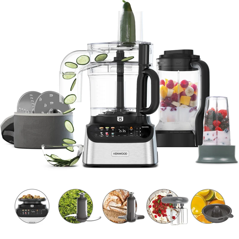 Kenwood FDM73.850SS Robot da Cucina 1000W 3L Grigio con Bilance Incorporate