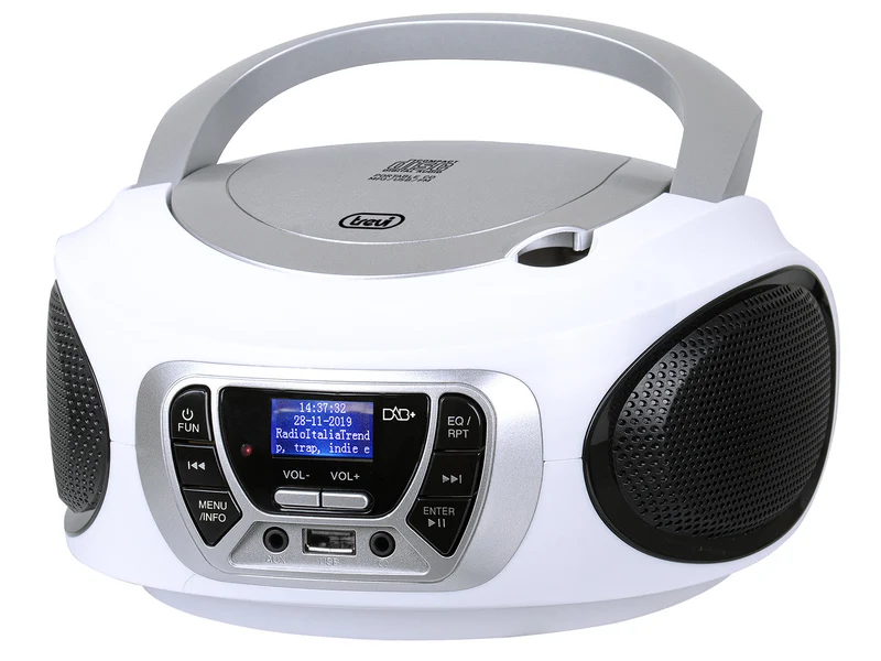 Trevi CMP 510 Radio Portatile Digitale DAB/DAB+/FM MP3 CD USB Bianco