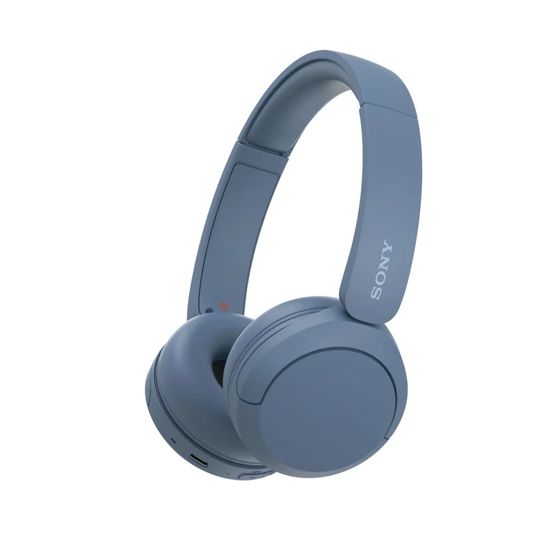Sony Cuffie Bluetooth WH-CH520 Wireless On-Ear Blu 50 Ore Batteria Ricarica Rapida