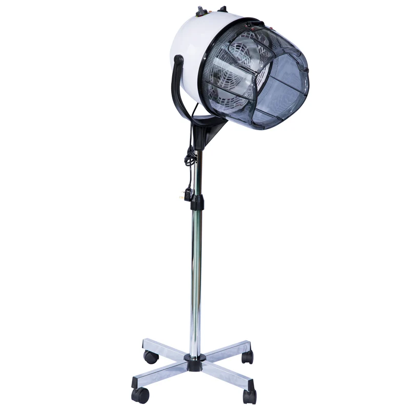 Easycomfort Casco Asciugacapelli Professionale Portatile con Ruote Girevoli, Altezza e Temperatura Regolabili Timer 60 Minuti, 65x65x115-165cm