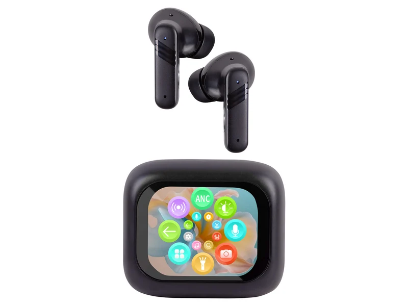 Trevi EAR 100 AID Cuffie Wireless con Traduzione AI e Display Touch Nero