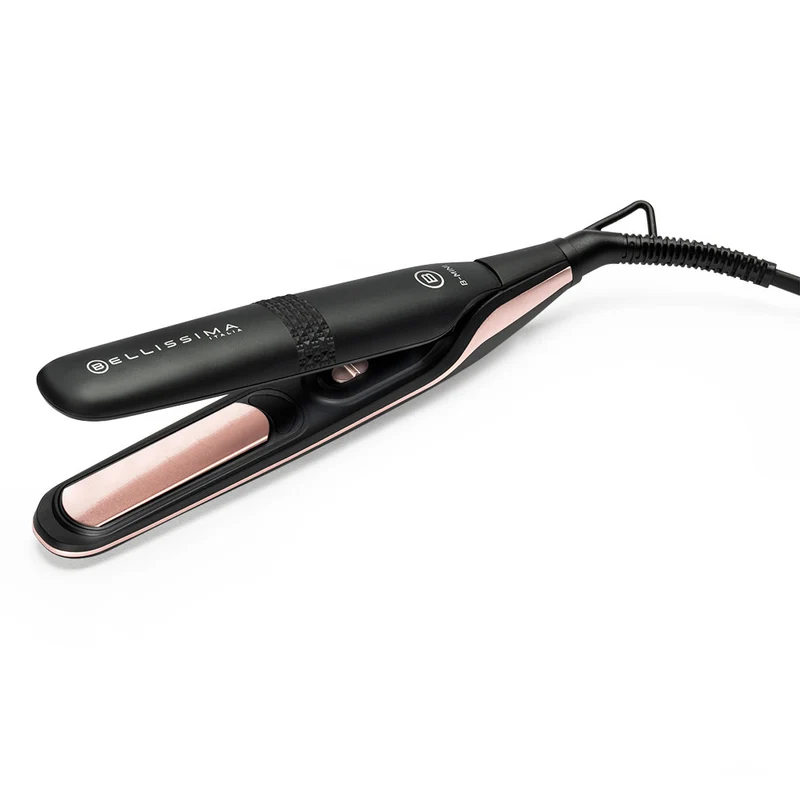 Bellissima Piastra per Capelli Mini da Viaggio Compatta Leggera Nero Rosa 200°C 25W