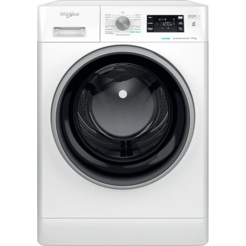 Whirlpool Lavatrice FFB 1048 BSV IT 10kg Classe A 1400 Giri Bianco Carica Frontale