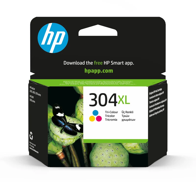 HP Cartuccia Inchiostro Originale 304XL Tricromia Resa Elevata per Stampanti HP