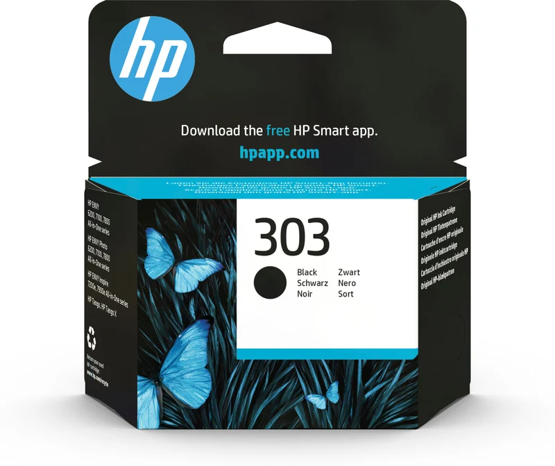 HP 303 Cartuccia Inchiostro Originale Nero per Envy 6200 7134 7220e Tango X