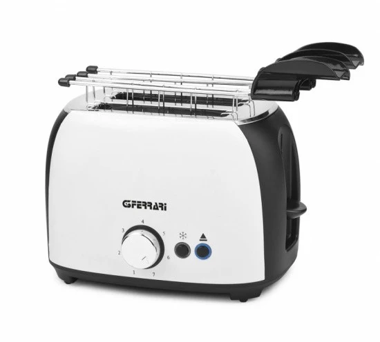 G3 Ferrari Grantoast G10033 Tostapane 2 Fette 800W 7 Livelli Doratura Bianco