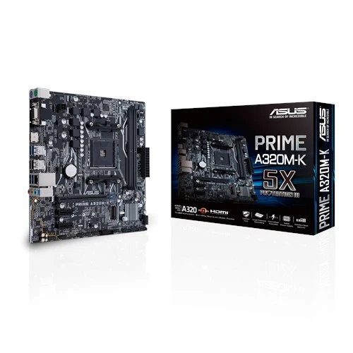 ASUS PRIME A320M-K Scheda Madre AMD A320 Socket AM4 Micro ATX per Ryzen