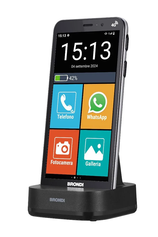 Brondi Amico Vero 4G+ N Smartphone Nero Dual SIM 32GB 3GB RAM Tasto SOS