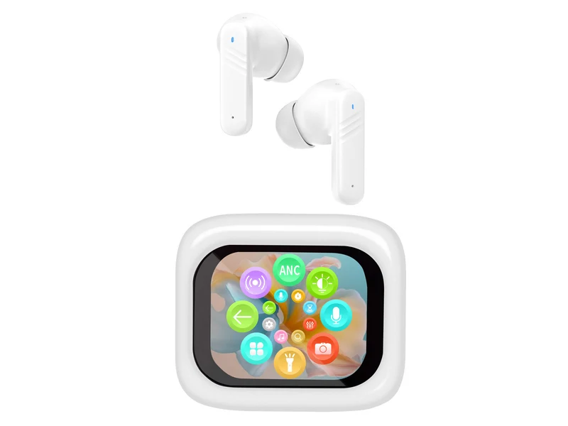 Trevi Cuffie Wireless EAR 100 AID con Traduzione AI, ANC, Touch Screen, Bianco