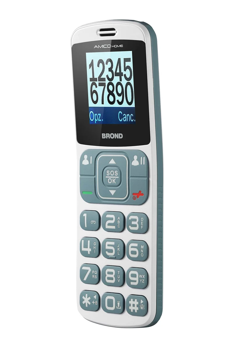 Brondi Amico Super TV Gunmetal Grey Cellulare per Anziani con Tasti Grandi