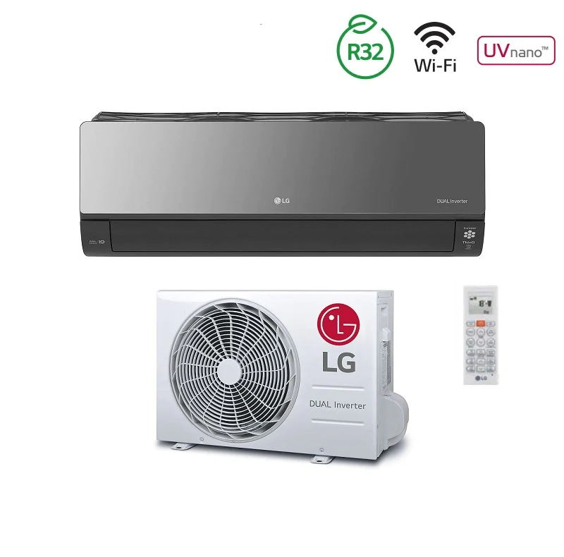 Climatizzatore Condizionatore LG Inverter ARTCOOL Mirror 12000 Btu R-32 Wi-Fi Integrato AC12BK UV Nano Voice Control Classe A++/A+- NOVITA