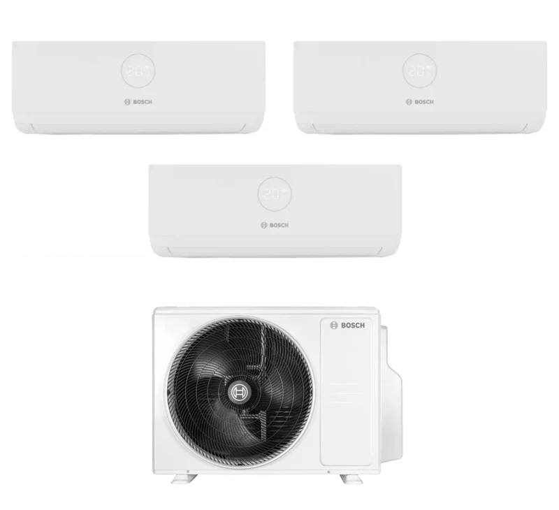 Climatizzatore Condizionatore Bosch Triali Split Inverter serie CLIMATE 3000i 9+9+12 con CL5000M 79/3 E R-32 Wi-Fi Optional 9000+9000+12000