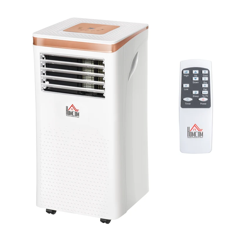 EASYCOMFORT Condizionatore Portatile Deumidificatore con Telecomando, Timer 24h e 2 Velocità, 1122W Classe Energetica A, 10000BTU, 35.5x34x70cm Bianco