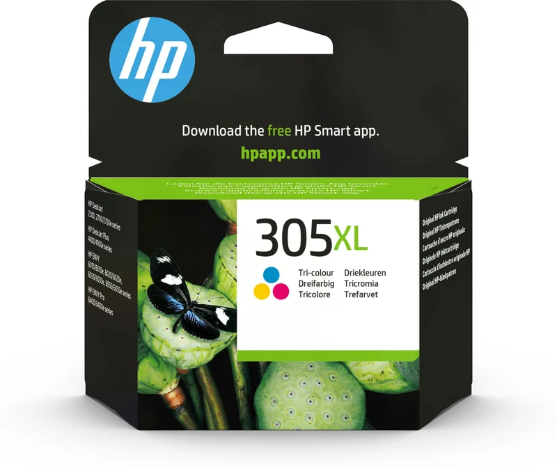 HP Cartuccia Inchiostro 305XL Originale Tricromia Alta Capacità per DeskJet