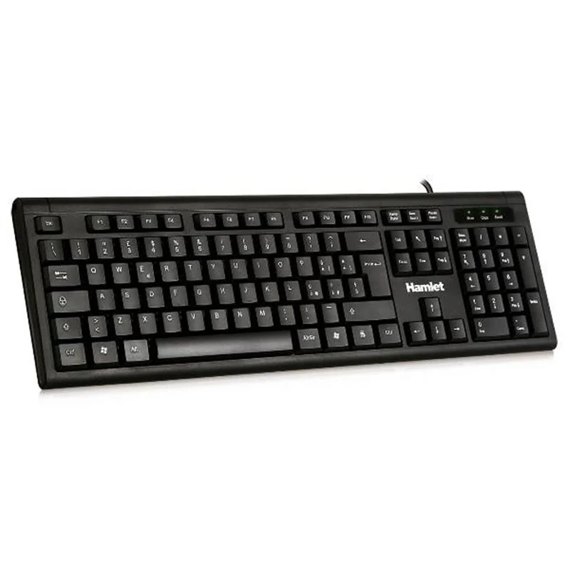 Hamlet Tastiera USB Layout Italiano Esteso Impermeabile IP52 Serie 200 Business Nero