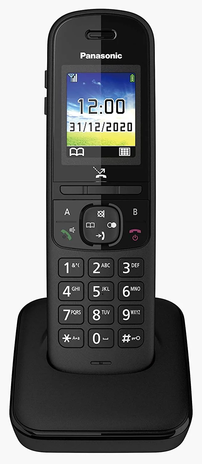 Panasonic KX-TGH710 Telefono Cordless DECT Nero con Display 1.8" e Vivavoce