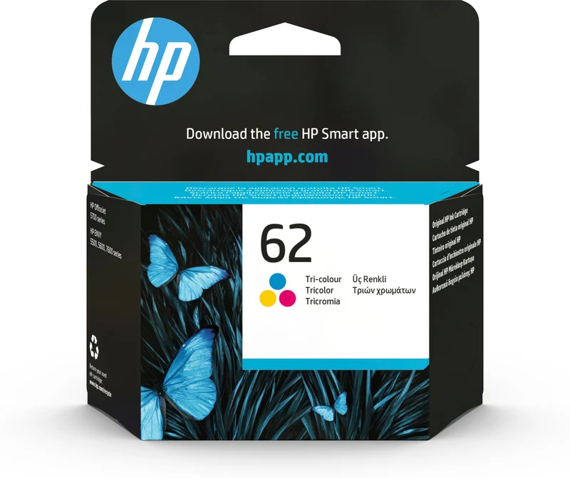 HP Cartuccia Inchiostro Originale 62 C2P06AE Tricromia (Ciano Magenta Giallo) 165 pagine