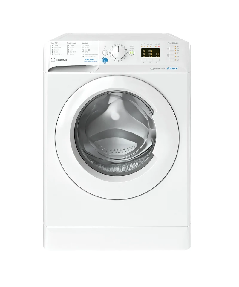Lavatrice A Carica Frontale Indesit BWA 71083X W IT 7 Kg Classe D (A84,5xL59,5xP57,5) 1000 Giri Motore inverter Auto-pulizia