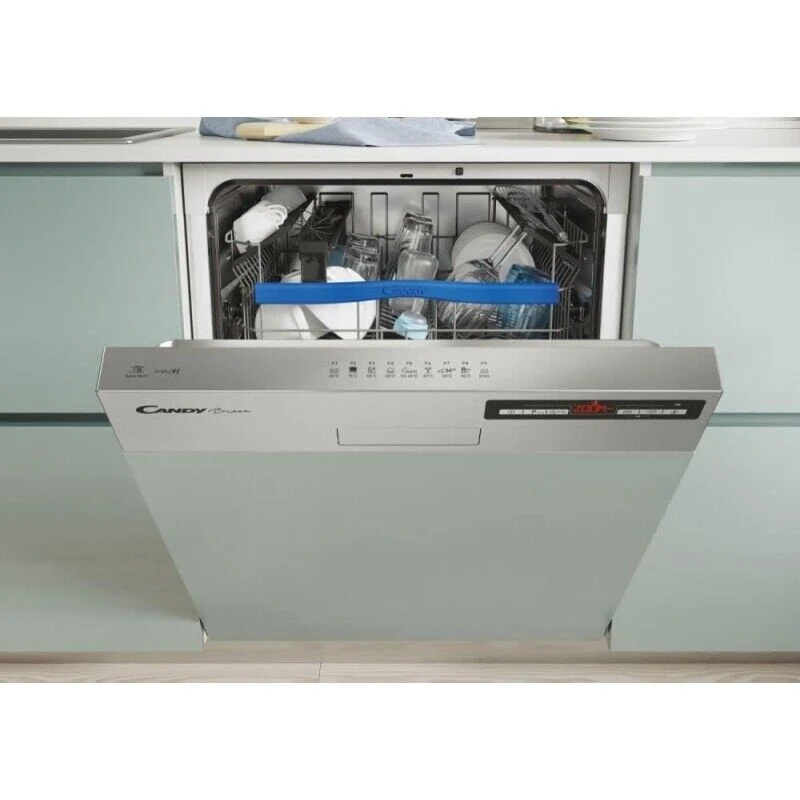 Lavastoviglie Ad Incasso Candy Brava CDSN 2D520PX/E 15 Coperti Classe E (A82xL59,8xP57) Cruscotto a Vista Inox Wi-Fi+BLE Controllo remoto