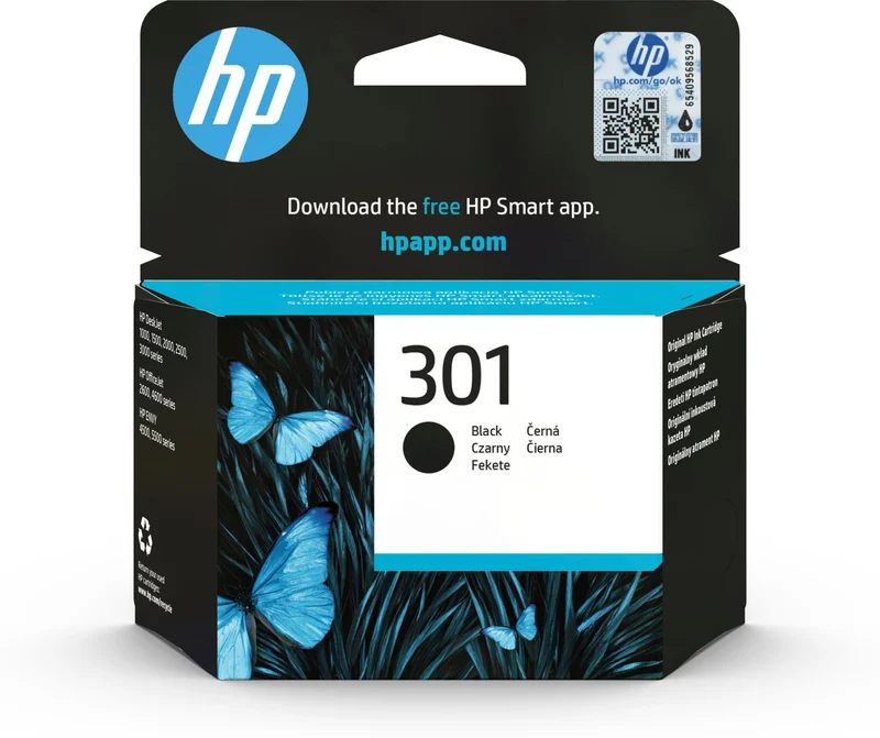 HP Cartuccia Inchiostro Originale 301 CH561EE Nero Resa Standard per Stampanti