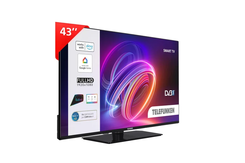 Telefunken Smart TV LED 43" FHD HDR10 Wifi Ethernet DVB-T2 HEVC Main10