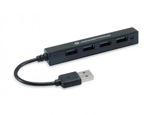 Conceptronic HUBBIES05B Hub USB 2.0 4 porte Nero 480 Mbit/s