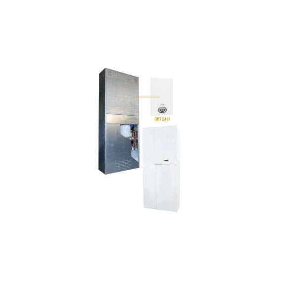Caldaia Ferroli BLUEHELIX RRT 24 H Solar solo riscaldamento con accumulo 130 lt inox ad integrazione solare con kit scarico fumi - ErP