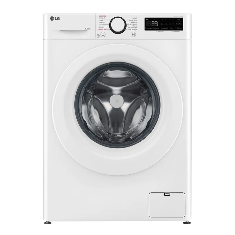 LG Lavasciuga Slim D2R3S08NSWW 8/5kg 1200 giri AI DD Classe E Bianco