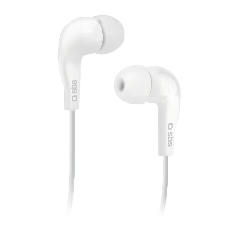 SBS Auricolari In-Ear Studio Mix 10 Stereo Cablati con Microfono Bianco per Musica