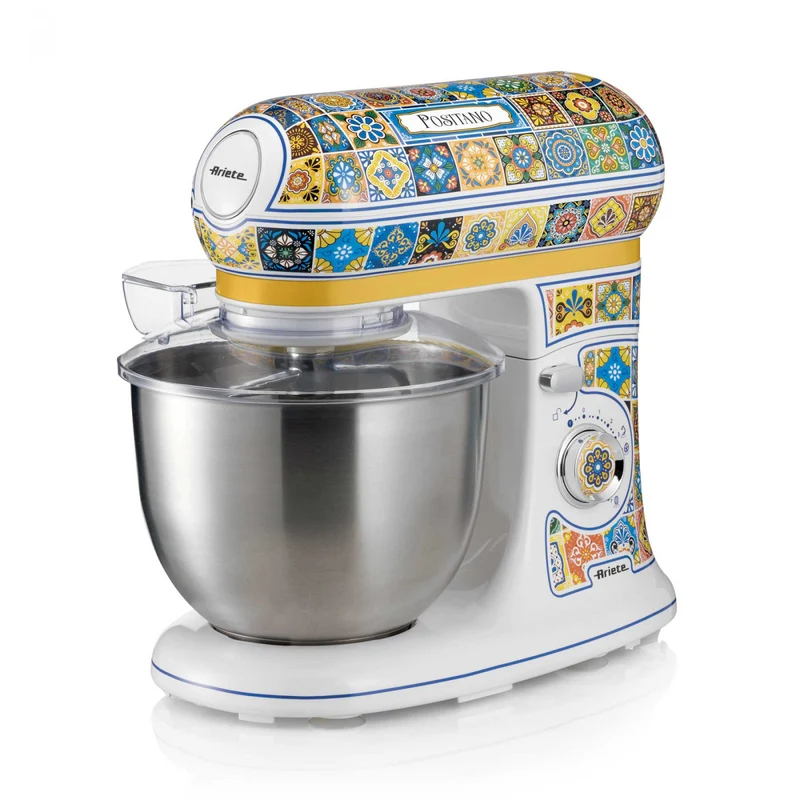 Ariete Impastatrice Positano 1588 Multicolore 7 Velocità 1200W Ciotola 5,5L Acciaio