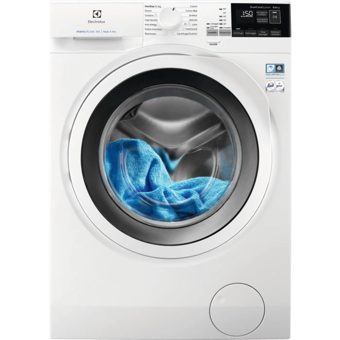 Electrolux PerfectCare 700 EW7W486W Lavasciuga 8/6 kg 1600 Giri Bianco Classe E