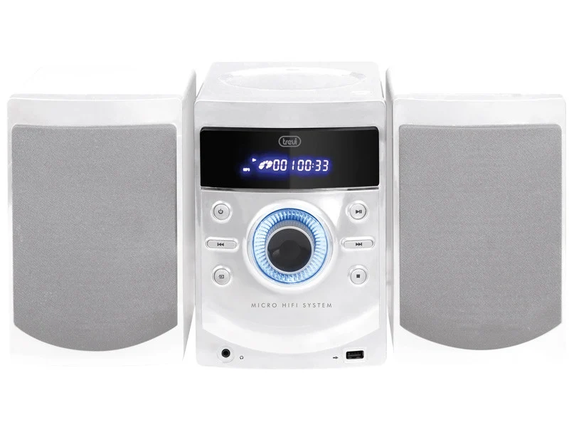 Trevi Lettore CD MP3 Digitale FM 40W Bianco con USB e Telecomando - Impianto Audio
