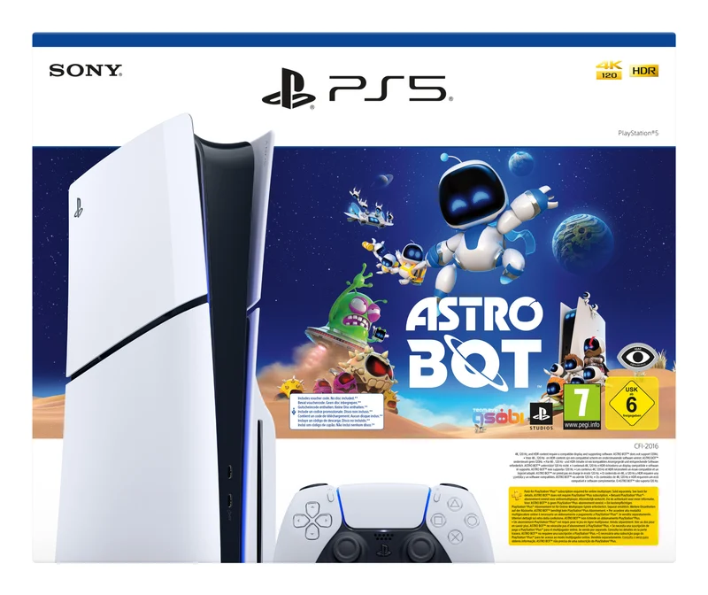 Sony PlayStation 5 PS5 Console 1TB SSD Wi-Fi Nero e Bianco con ASTRO BOT