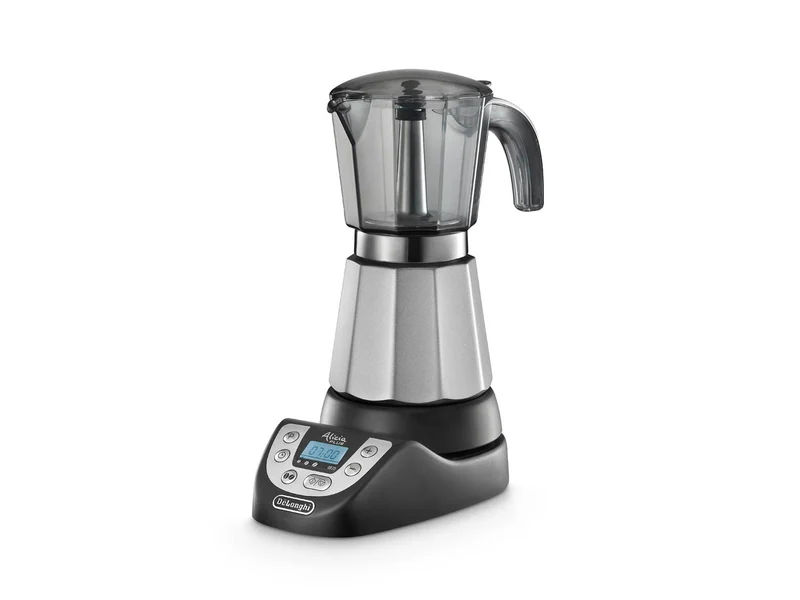 De'Longhi Alicia Plus EMKP 63.B Moka elettrica 6 tazze Nero e Argento Timer Orzo